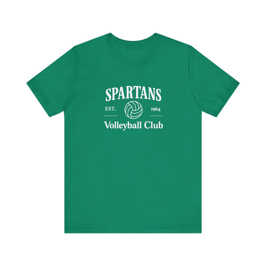 Adult Green Spartan Volleyball Club Tee,