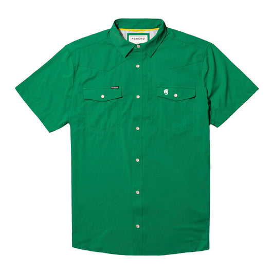 Green Spartan Head Amen Poncho Shirt (Slim Sizing)