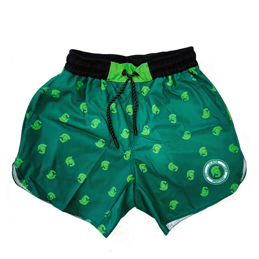 Youth Spartans Athletic Shorts - Solid Green