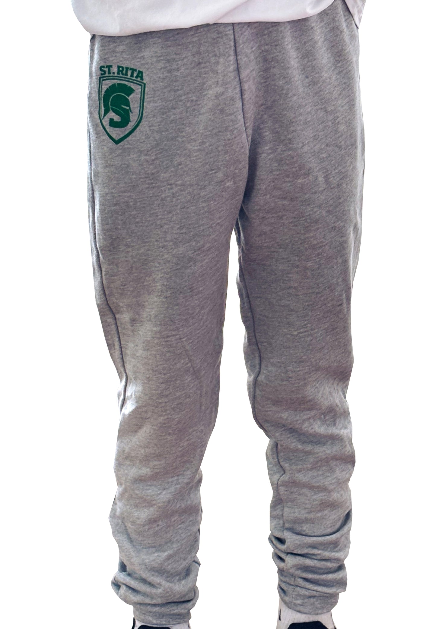 Youth Grey Spartans Shield Sweatpants